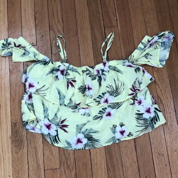 Hollister Tops - Hollister size L super cute off shoulder crop tank